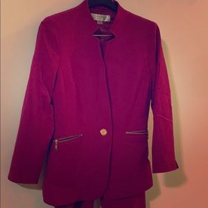 Tahari bright pink suit